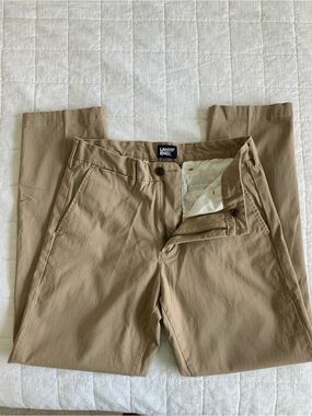 Lands' End Men's Tan Chino Pants - Classic Straight Fit